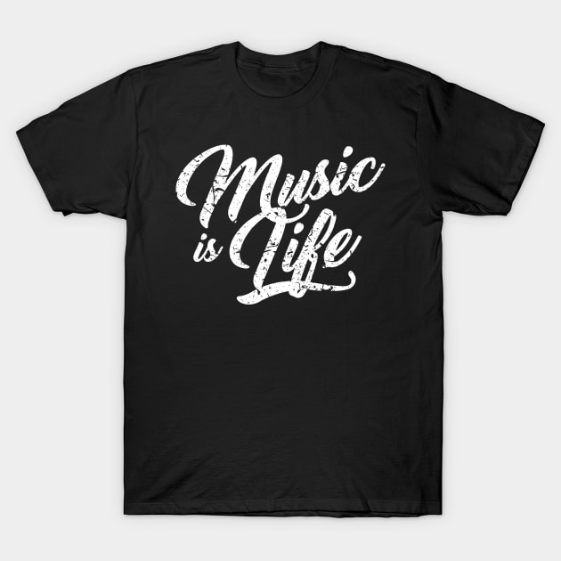 Music is Life T-Shirt by Son Dela Cruz